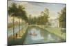 View of the Temple by the Water, with the Basin and Long Canal, Chiswick Villa-Pieter Andreas Rysbrack-Mounted Giclee Print