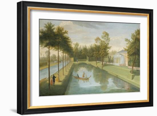 View of the Temple by the Water, with the Basin and Long Canal, Chiswick Villa-Pieter Andreas Rysbrack-Framed Giclee Print