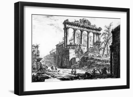 View of the Temple of Concord, from the 'Views of Rome' Series, C.1760-Giovanni Battista Piranesi-Framed Giclee Print