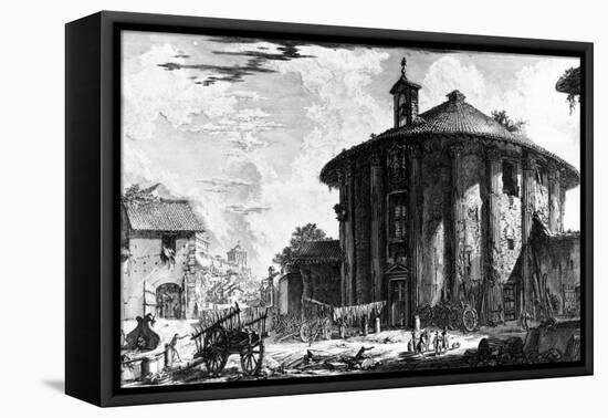 View of the Temple of Cybele in the Piazza Della Bocca Della Verita, from the 'Views of Rome'…-Giovanni Battista Piranesi-Framed Premier Image Canvas
