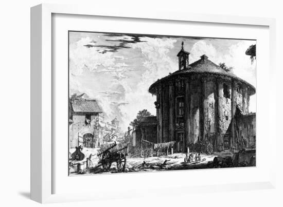 View of the Temple of Cybele in the Piazza Della Bocca Della Verita, from the 'Views of Rome'…-Giovanni Battista Piranesi-Framed Giclee Print