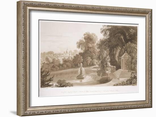 View of the Temple of Suryah and the Fountain of Mahah Doo-John Martin-Framed Giclee Print