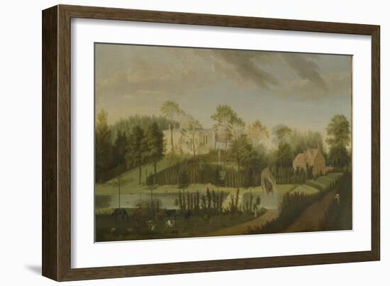 View of the Terrace Looking across the Canal to the Side of the Villa, Chiswick Villa-Pieter Andreas Rysbrack-Framed Giclee Print