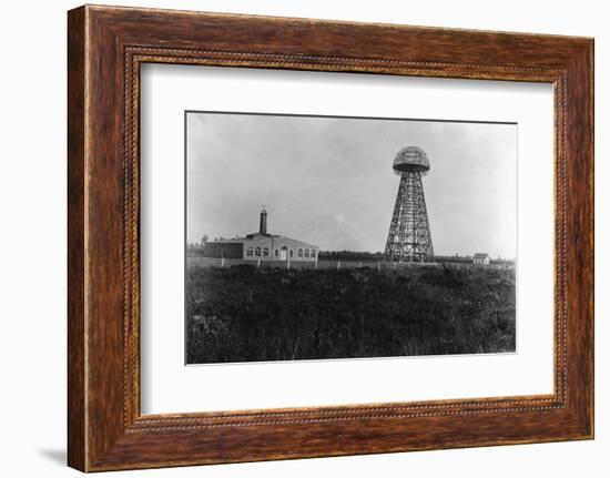 View of the Tesla Wireless Broadcasting Tower-Bettmann-Framed Photographic Print