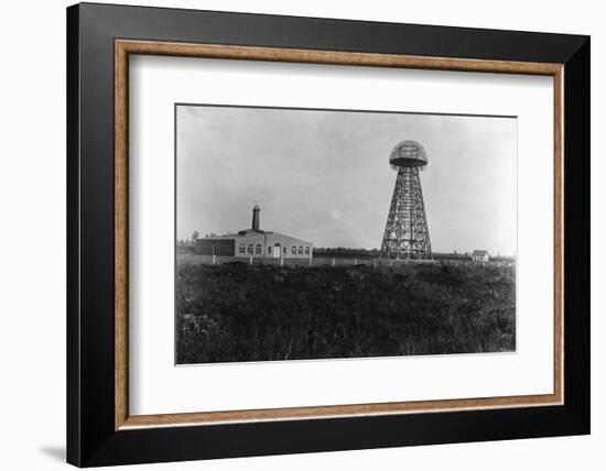 View of the Tesla Wireless Broadcasting Tower-Bettmann-Framed Photographic Print