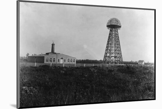 View of the Tesla Wireless Broadcasting Tower-Bettmann-Mounted Photographic Print