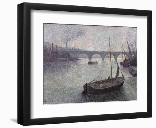 View of the Thames, 1893-Maximilien Luce-Framed Giclee Print