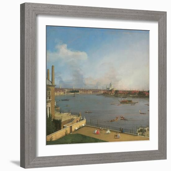 View of the Thames, from Richmond House-Canaletto-Framed Giclee Print