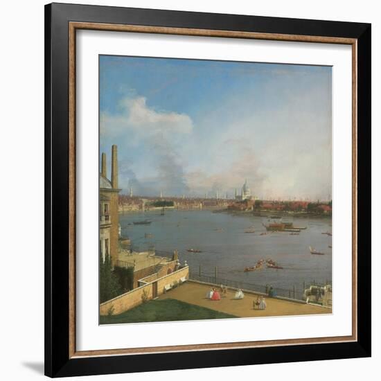 View of the Thames, from Richmond House-Canaletto-Framed Giclee Print