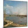 View of the Thames, from Richmond House-Canaletto-Mounted Giclee Print
