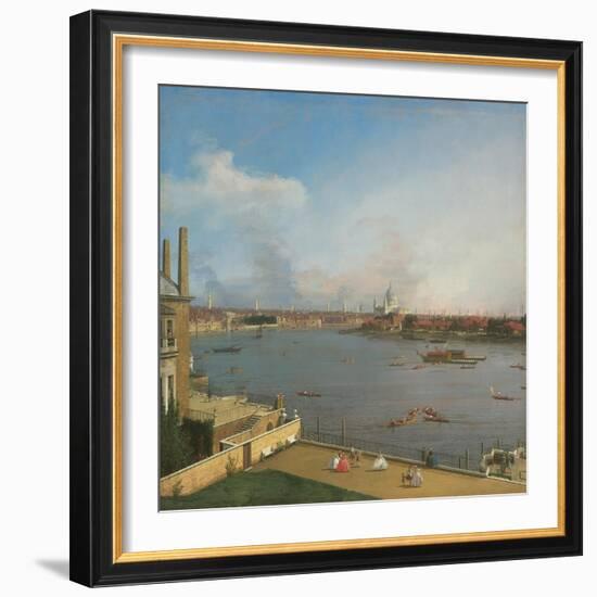 View of the Thames, from Richmond House-Canaletto-Framed Giclee Print