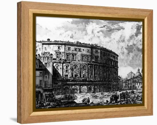 View of the Theatre of Marcellus, from the 'Views of Rome' Series, C.1760-Giovanni Battista Piranesi-Framed Premier Image Canvas