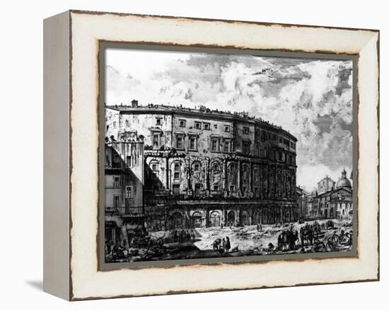 View of the Theatre of Marcellus, from the 'Views of Rome' Series, C.1760-Giovanni Battista Piranesi-Framed Premier Image Canvas