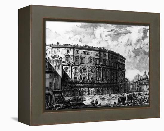 View of the Theatre of Marcellus, from the 'Views of Rome' Series, C.1760-Giovanni Battista Piranesi-Framed Premier Image Canvas