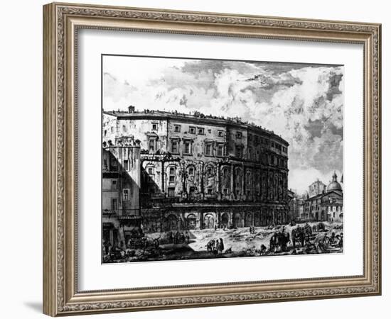 View of the Theatre of Marcellus, from the 'Views of Rome' Series, C.1760-Giovanni Battista Piranesi-Framed Giclee Print