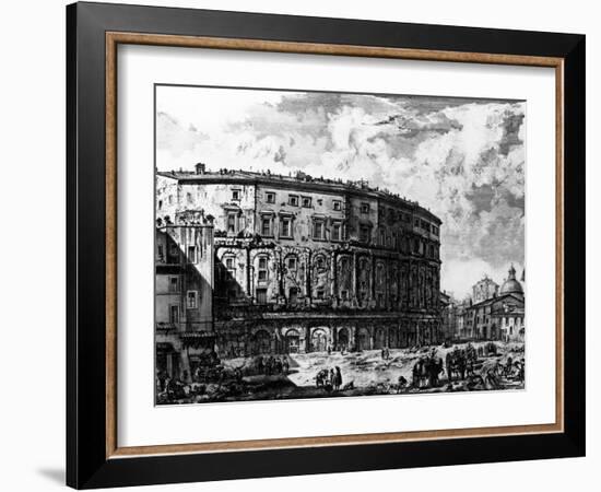 View of the Theatre of Marcellus, from the 'Views of Rome' Series, C.1760-Giovanni Battista Piranesi-Framed Giclee Print