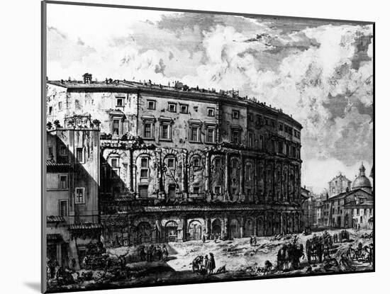 View of the Theatre of Marcellus, from the 'Views of Rome' Series, C.1760-Giovanni Battista Piranesi-Mounted Giclee Print