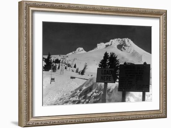 View of the Timberline Ski Lift - Mt. Hood, OR-Lantern Press-Framed Art Print