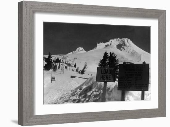 View of the Timberline Ski Lift - Mt. Hood, OR-Lantern Press-Framed Art Print