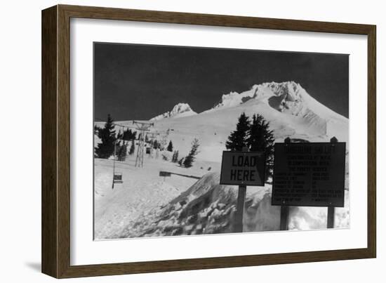 View of the Timberline Ski Lift - Mt. Hood, OR-Lantern Press-Framed Art Print