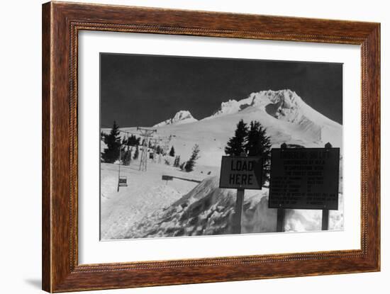 View of the Timberline Ski Lift - Mt. Hood, OR-Lantern Press-Framed Art Print