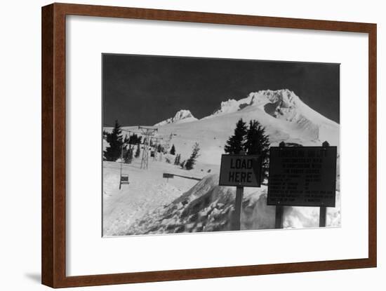 View of the Timberline Ski Lift - Mt. Hood, OR-Lantern Press-Framed Art Print