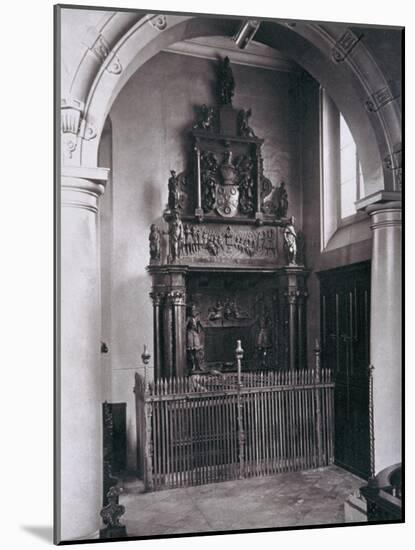 View of the Tomb of Thomas Sutton, Charterhouse, Finsbury, London, 1880-Henry Dixon-Mounted Giclee Print