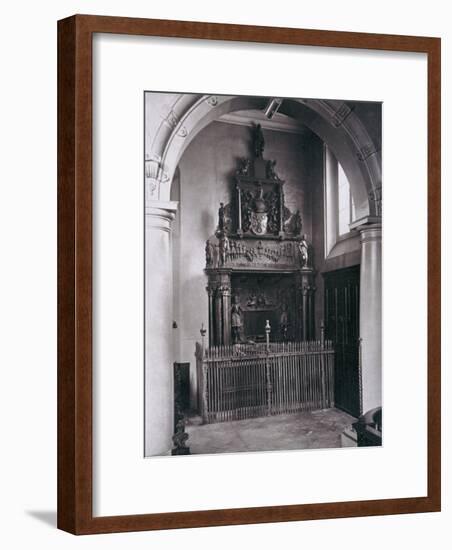 View of the Tomb of Thomas Sutton, Charterhouse, Finsbury, London, 1880-Henry Dixon-Framed Giclee Print