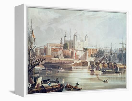 View of the Tower of London, Engraved by Daniel Havell-John Gendall-Framed Premier Image Canvas