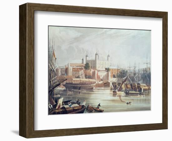 View of the Tower of London, Engraved by Daniel Havell-John Gendall-Framed Giclee Print