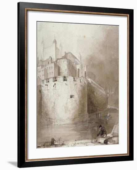 View of the Tower of London from the Moat, C1830-null-Framed Giclee Print