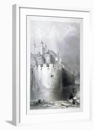 View of the Tower of London from the Moat, C1830-null-Framed Giclee Print