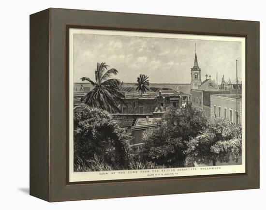 View of the Town from the British Consulate, Mocambique-Harry Hamilton Johnston-Framed Premier Image Canvas