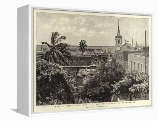 View of the Town from the British Consulate, Mocambique-Harry Hamilton Johnston-Framed Premier Image Canvas