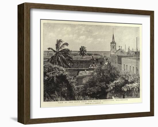 View of the Town from the British Consulate, Mocambique-Harry Hamilton Johnston-Framed Giclee Print