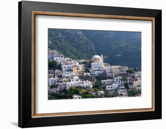 View of the town in Spring, Positano, Amalfi Coast (Costiera Amalfitana), Campania-Lorenzo Mattei-Framed Photographic Print