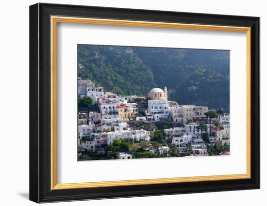 View of the town in Spring, Positano, Amalfi Coast (Costiera Amalfitana), Campania-Lorenzo Mattei-Framed Photographic Print