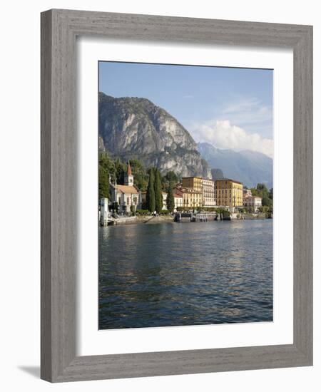 View of the Town of Cadenabbia from Ferry, Lake Como, Lombardy, Italian Lakes, Italy, Europe-Frank Fell-Framed Photographic Print