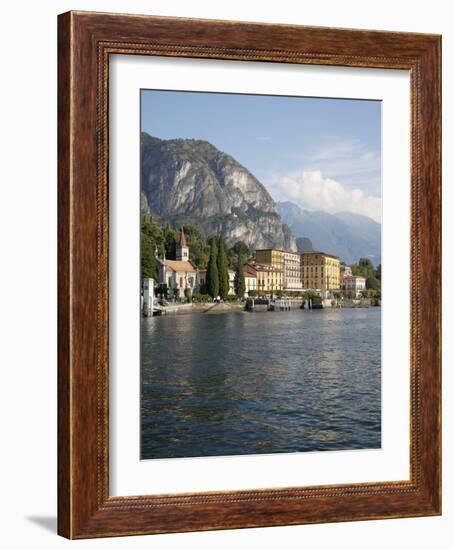 View of the Town of Cadenabbia from Ferry, Lake Como, Lombardy, Italian Lakes, Italy, Europe-Frank Fell-Framed Photographic Print