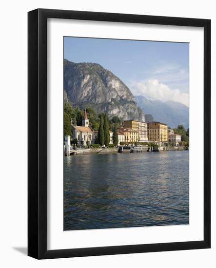 View of the Town of Cadenabbia from Ferry, Lake Como, Lombardy, Italian Lakes, Italy, Europe-Frank Fell-Framed Photographic Print