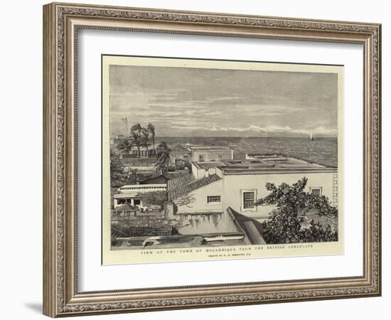 View of the Town of Mocambique from the British Consulate-Harry Hamilton Johnston-Framed Giclee Print