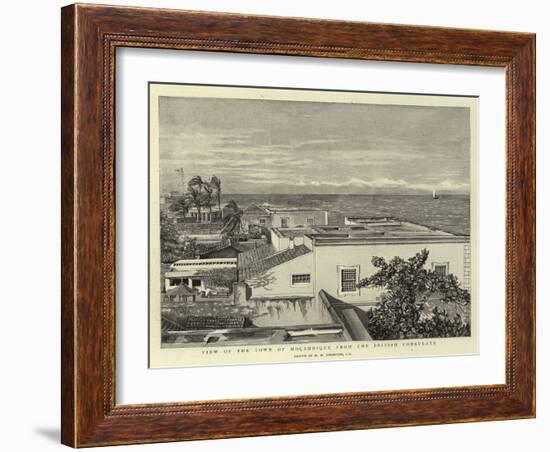 View of the Town of Mocambique from the British Consulate-Harry Hamilton Johnston-Framed Giclee Print