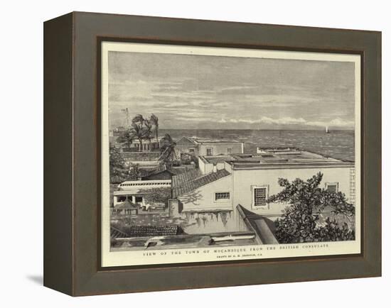 View of the Town of Mocambique from the British Consulate-Harry Hamilton Johnston-Framed Premier Image Canvas