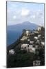 View of the Town of Vico Equense and Mount Vesuvius in the Background, Near Sorrento, Italy-Natalie Tepper-Mounted Photo