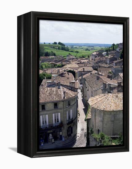 View of the Town, St. Emilion, Gironde, Aquitaine, France-Jonathan Hodson-Framed Premier Image Canvas