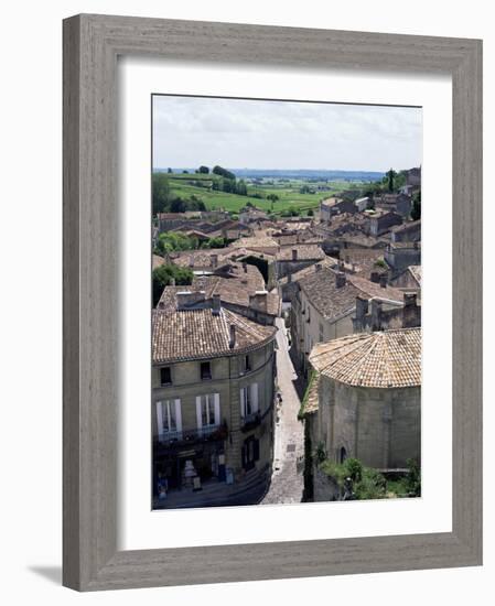 View of the Town, St. Emilion, Gironde, Aquitaine, France-Jonathan Hodson-Framed Photographic Print