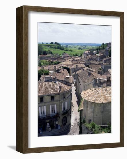 View of the Town, St. Emilion, Gironde, Aquitaine, France-Jonathan Hodson-Framed Photographic Print