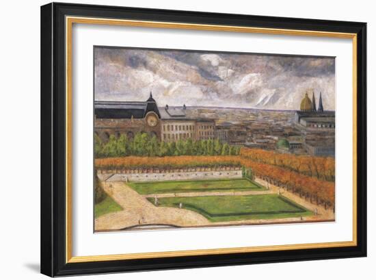 View of the Tuileries, 1995-Pedro Diego Alvarado-Framed Giclee Print