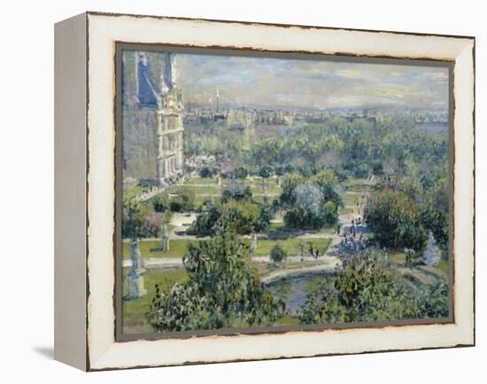 View of the Tuileries-Claude Monet-Framed Premier Image Canvas