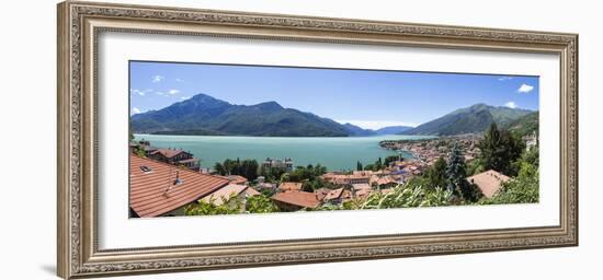 View of the typical village of Gravedona, Lake Como and gardens, Italian Lakes, Lombardy, Italy-Roberto Moiola-Framed Photographic Print